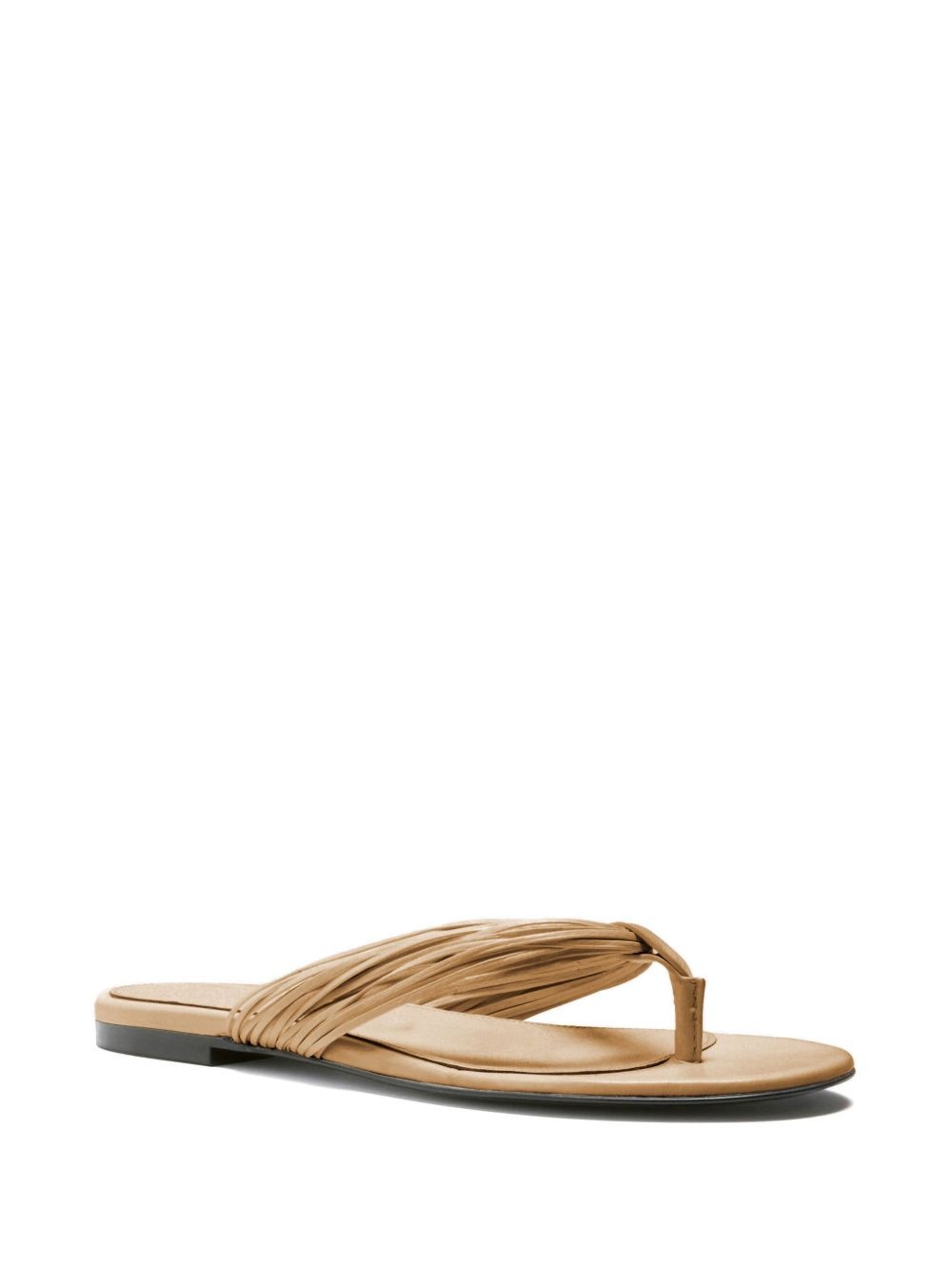 pleated thong sandals - 2