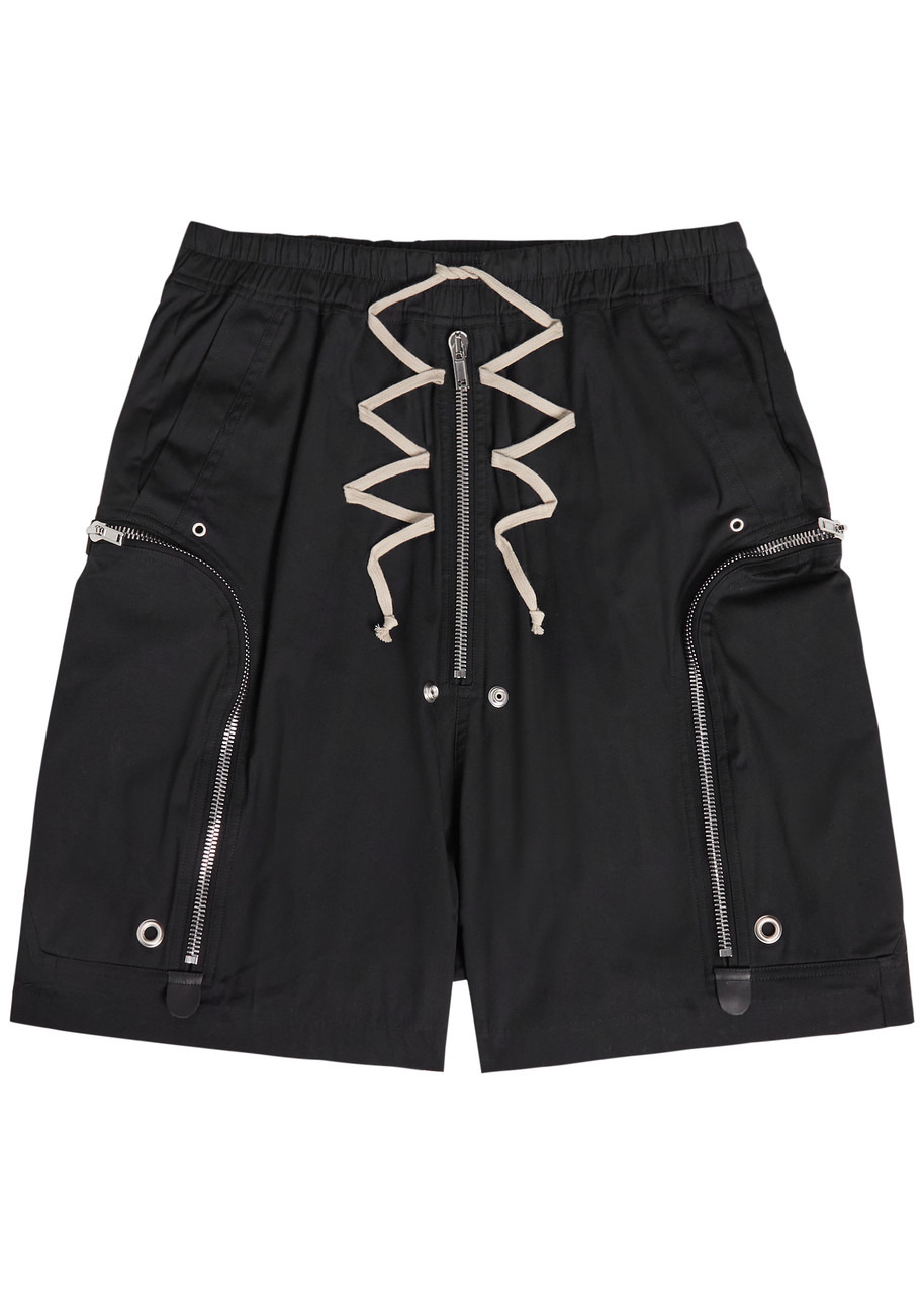 Rick Owens Bauhaus Bela Stretch-cotton Shorts - 1