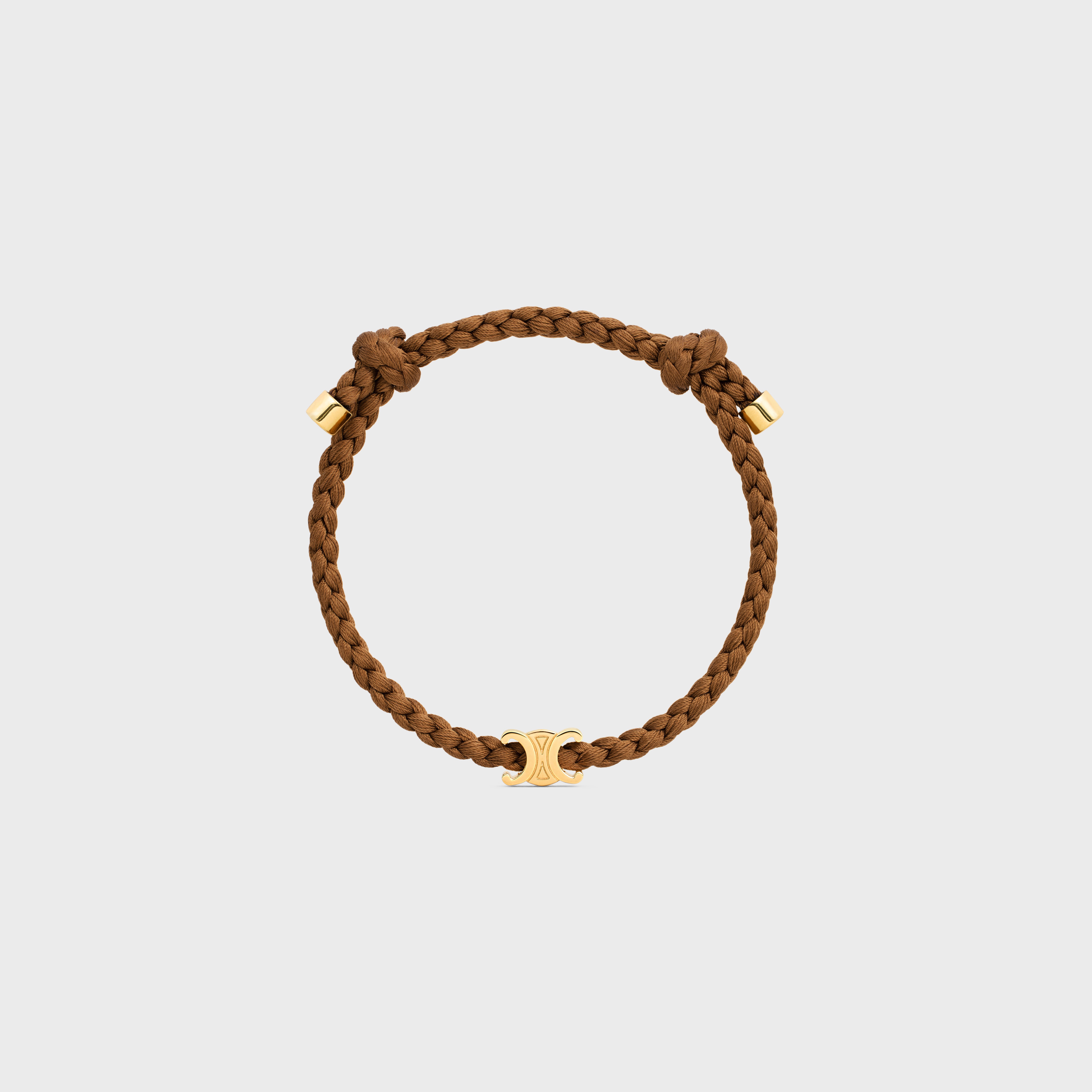 CELINE Triomphe Beach Bracelet in Brass with Gold Finish and