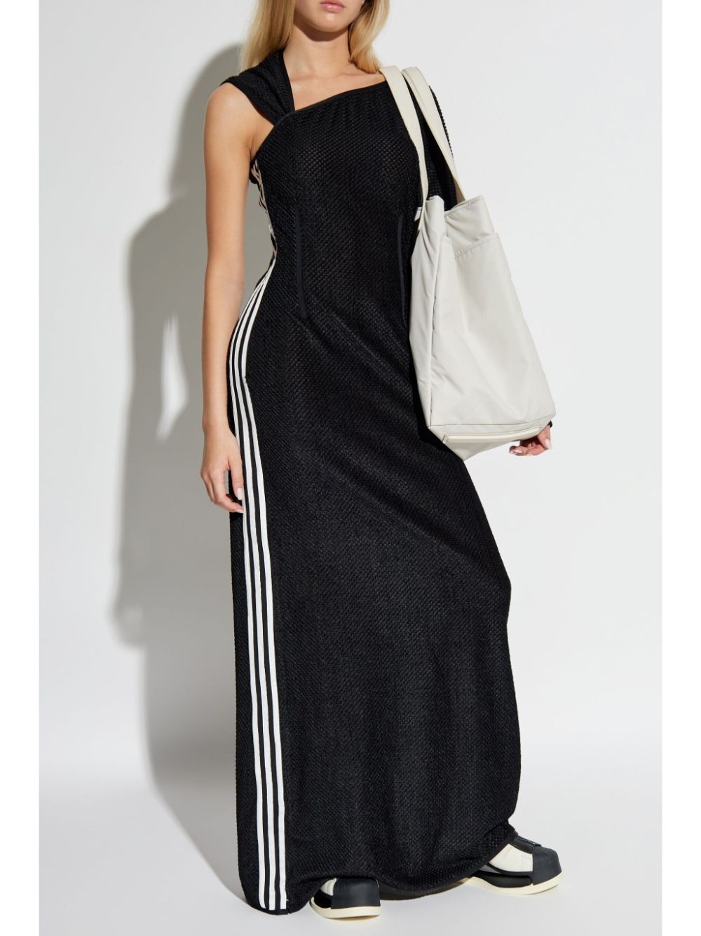 stripe-detailing one-shoulder maxi dress - 2