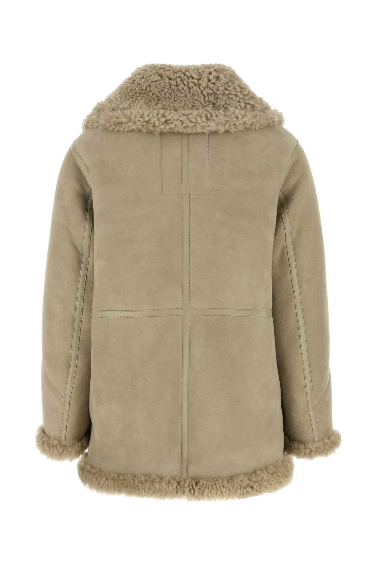 Burberry Women Cappuccino Shearling Jacket - 2