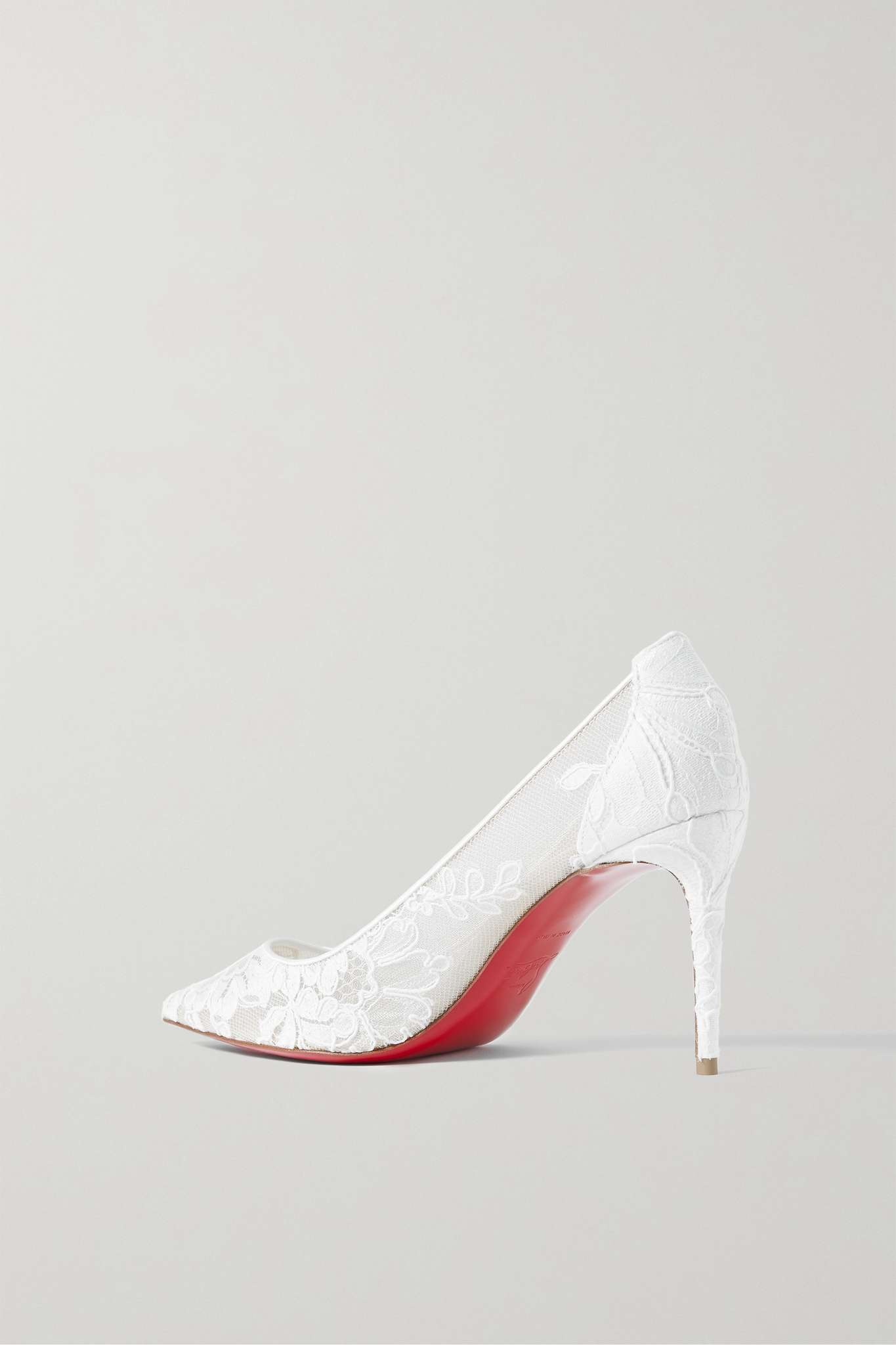 Christian Louboutin LACE 554 85 Rete Heels Pumps Shoes Bridal Wedding $895