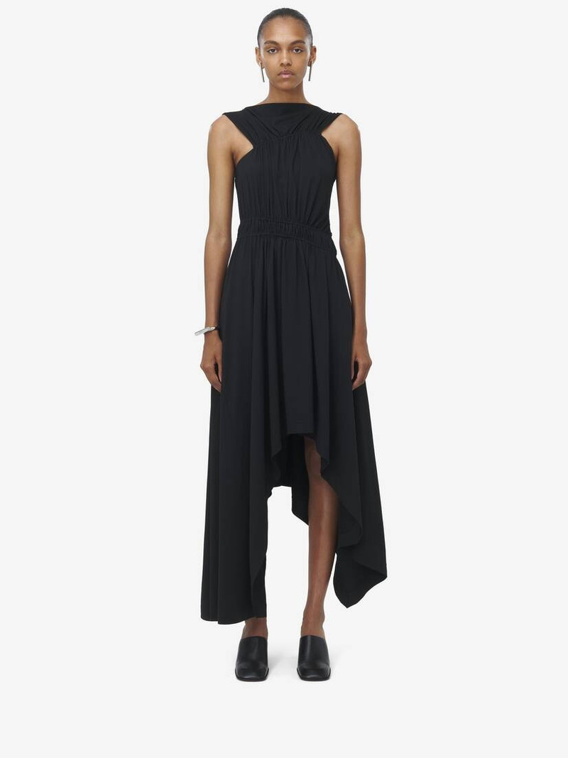 Asymmetric Gathered Dress - 1