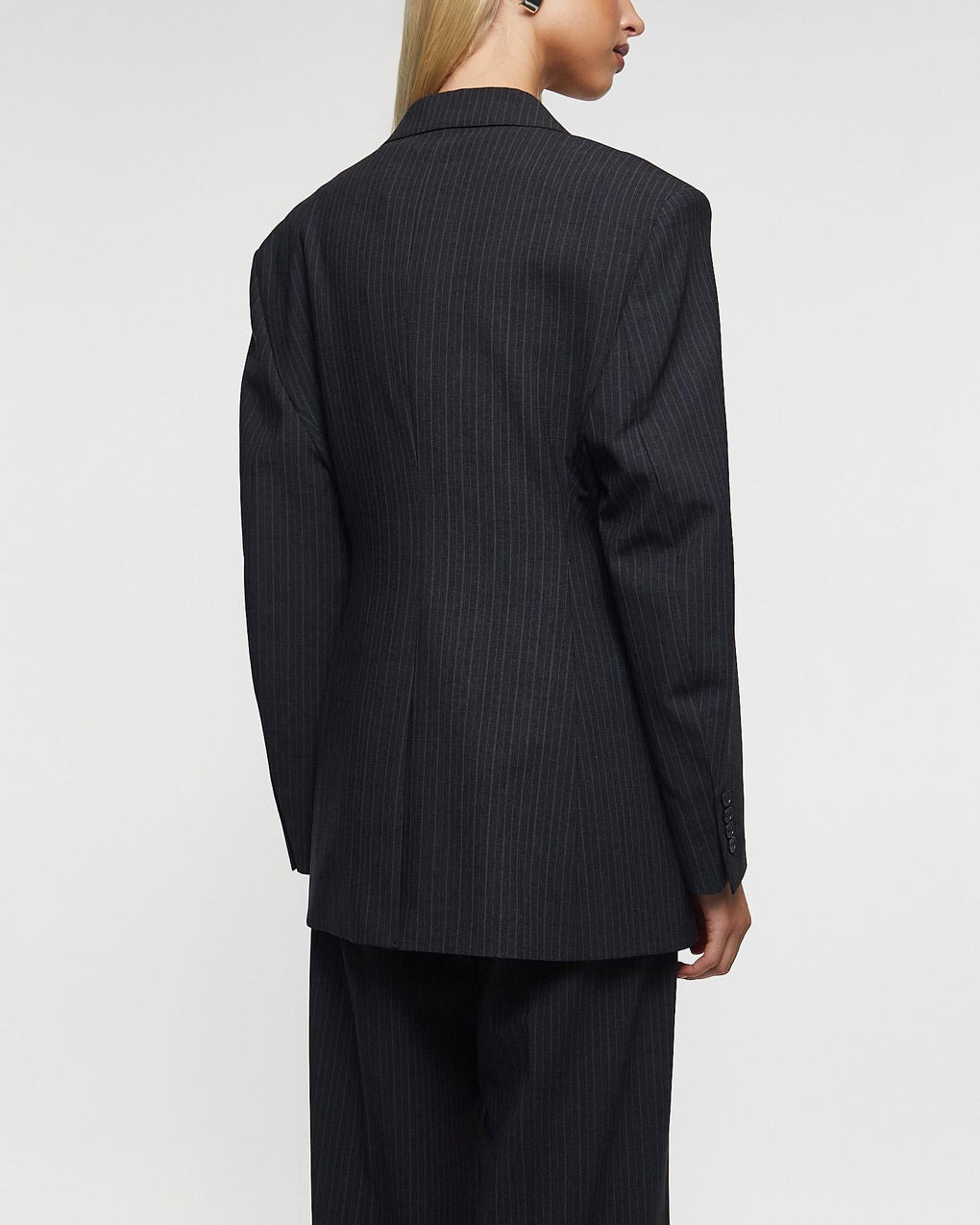 Blazer Hourglass Pinstripe  Anthracite - 4
