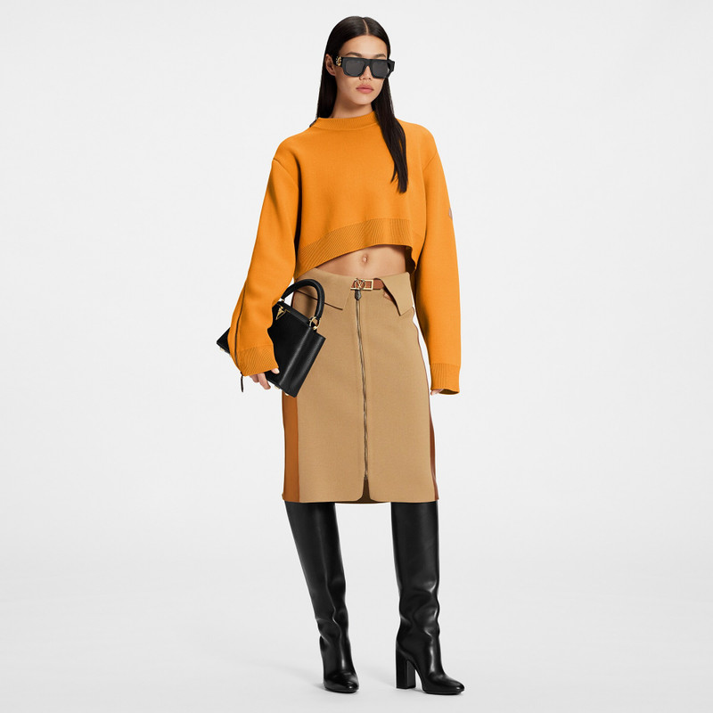 Louis Vuitton Monogram Trim Open Sleeve Cropped Pullover outlook