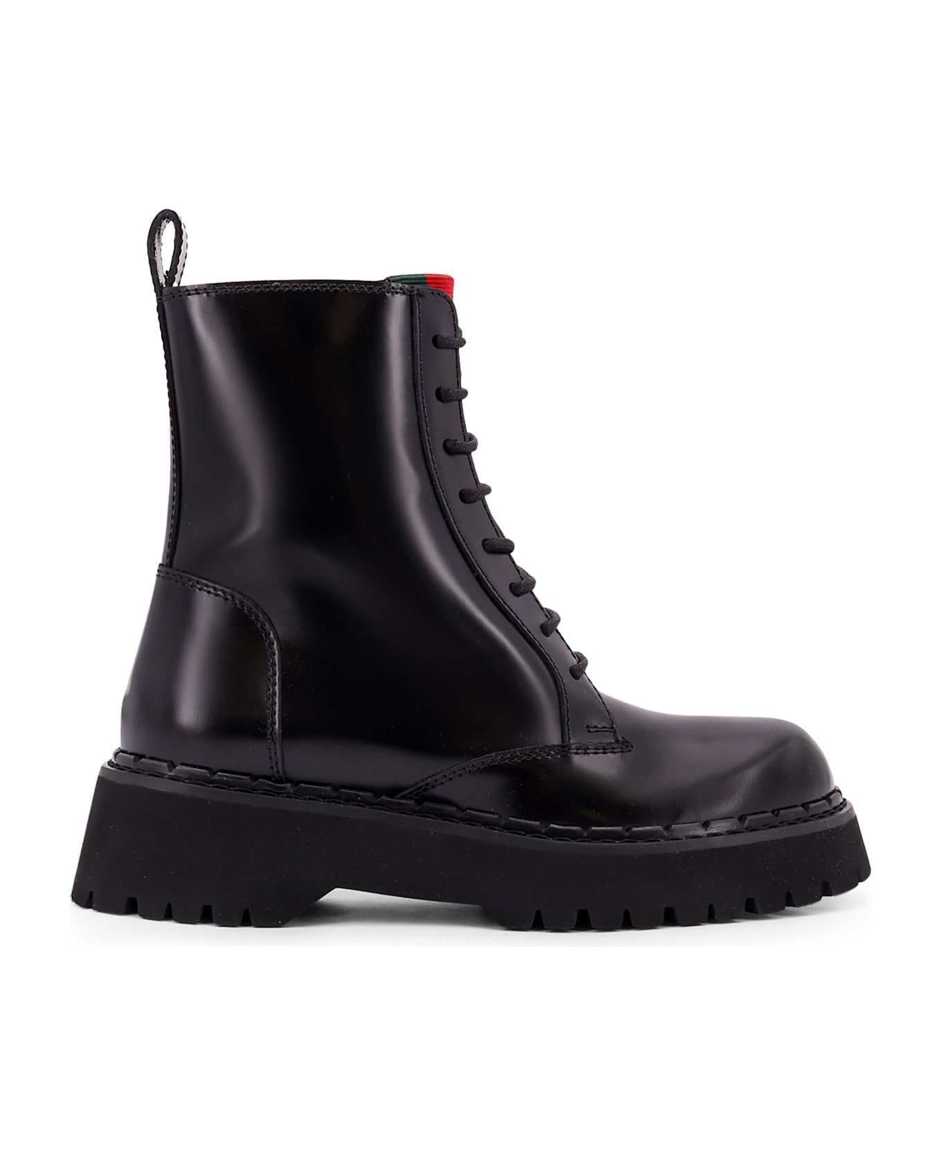Black Leather Ankle Boots - 1