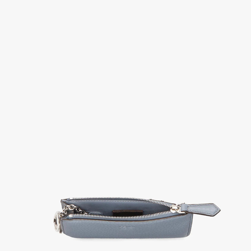 F is Fendi key ring pouch with gusseted sides. The reverse side has four card slots. Inside there is 3