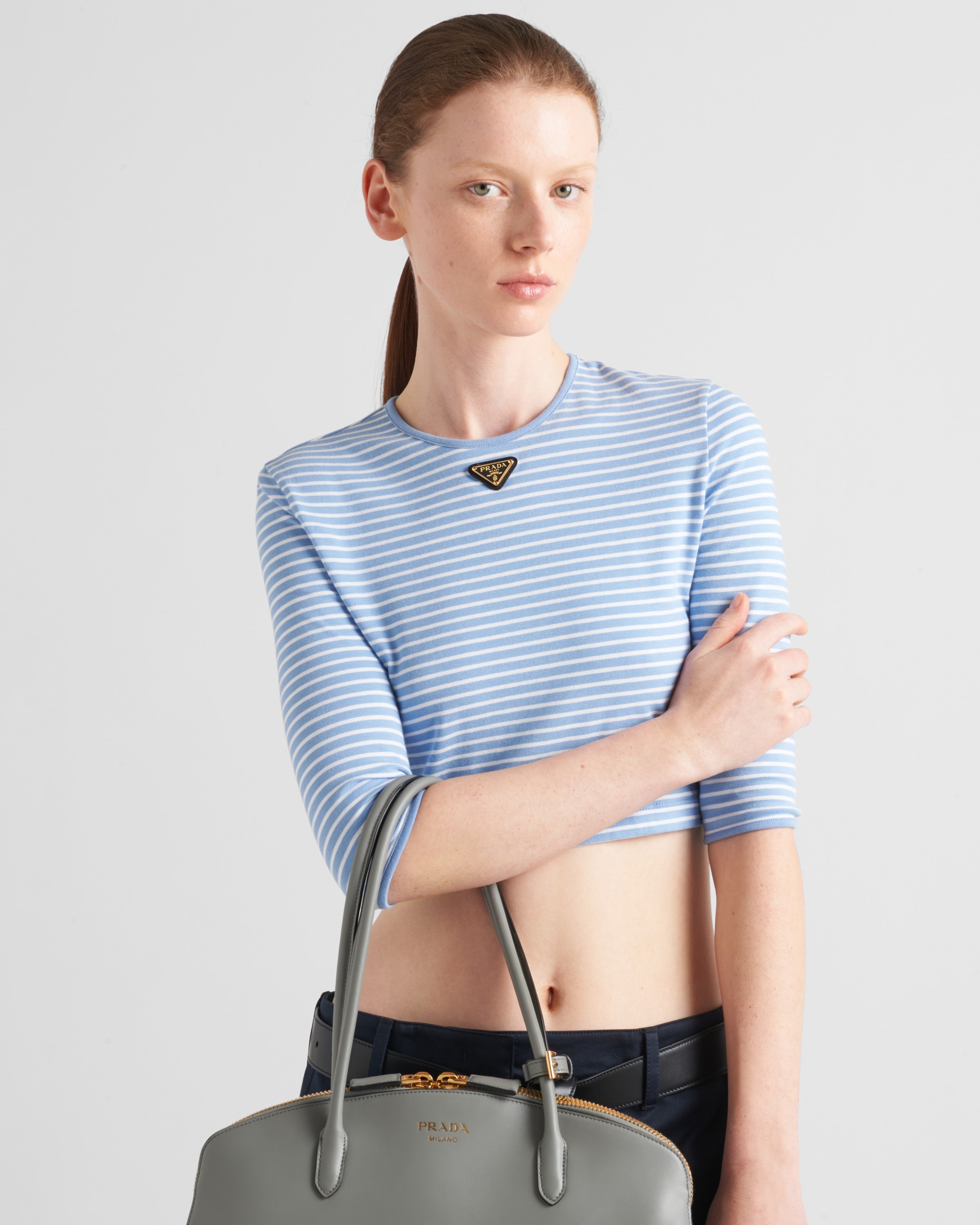Striped jersey top - 4