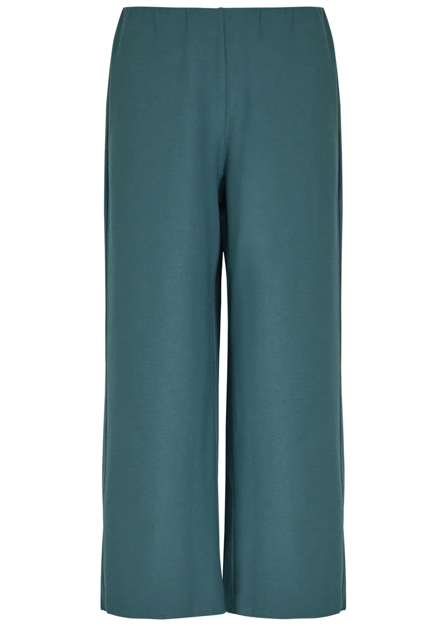 Eileen Fisher Cropped Wide-leg Trousers - 1