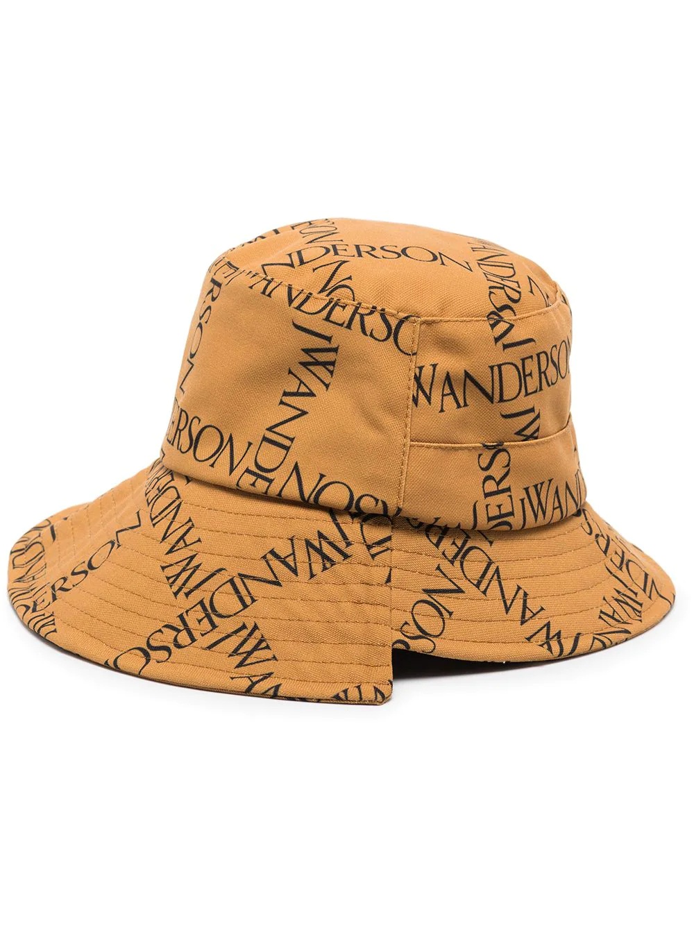 logo print asymmetric bucket hat - 1