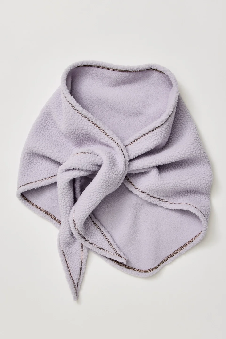 Fleecy Sherpa Triangle Scarf - 1