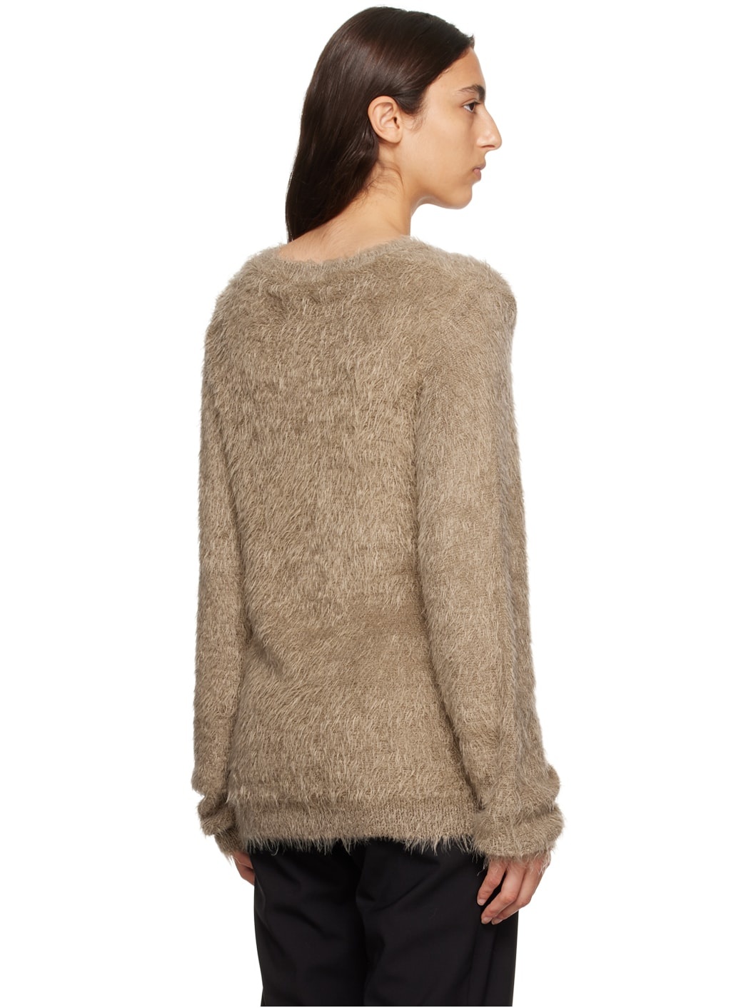 Beige Crewneck Sweater - 3