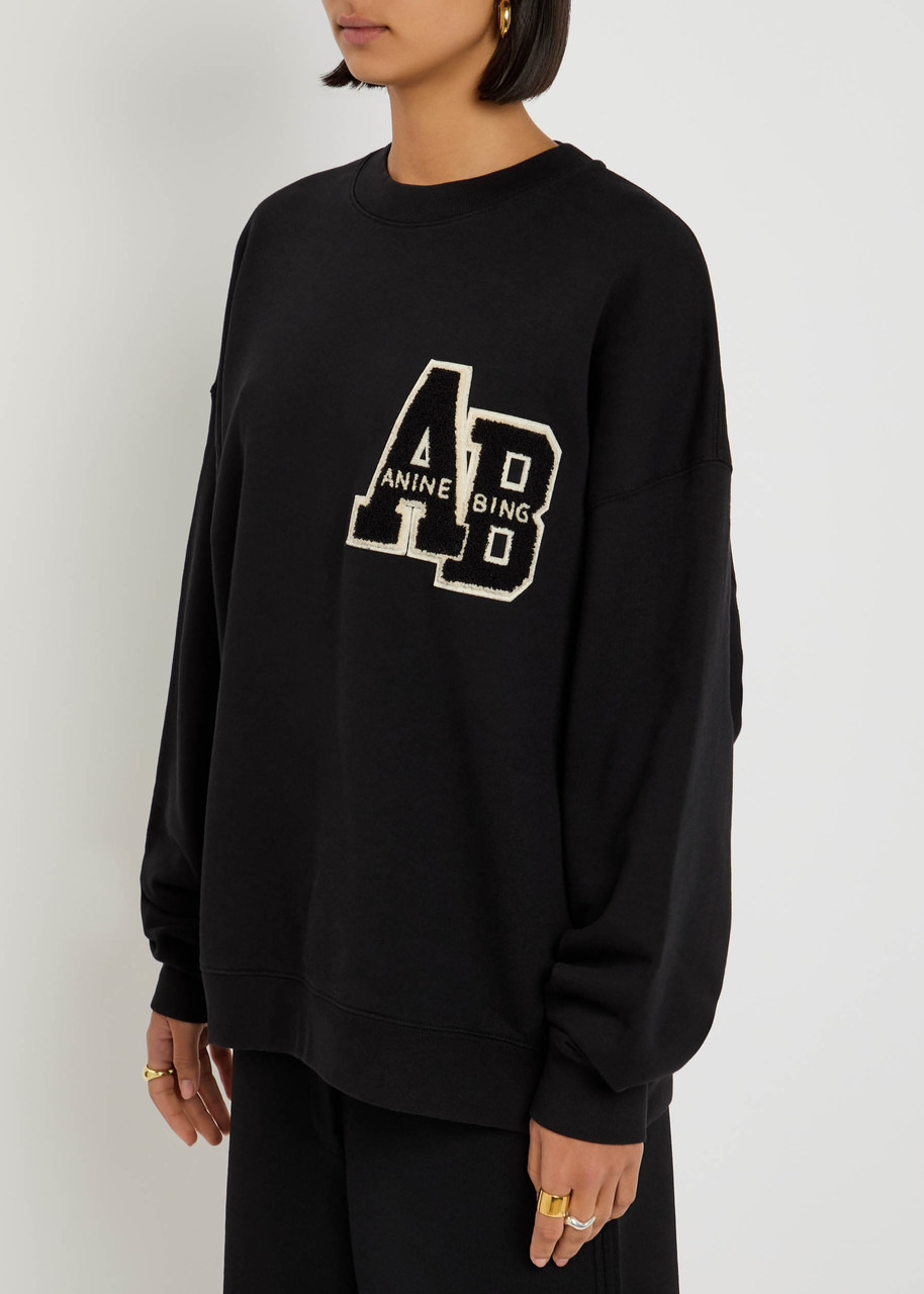 Anine Bing Miles Letterman Cotton Sweatshirt - 2