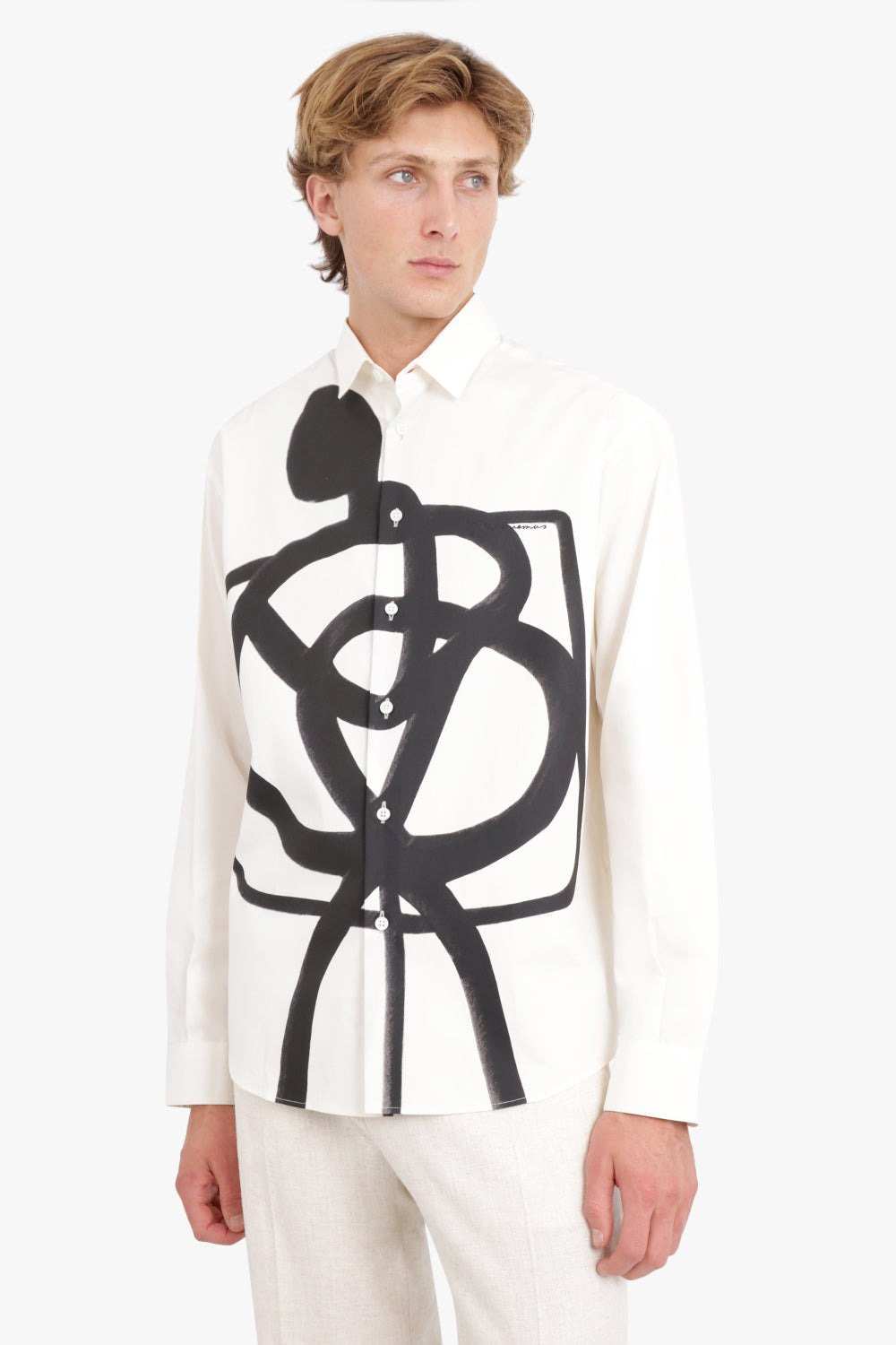 LA CHEMISE SIMON | SPIRALEMAN BLACK/BEIGE - 3
