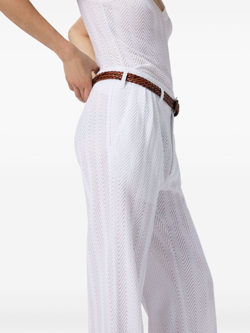 herringbone  trousers - 4