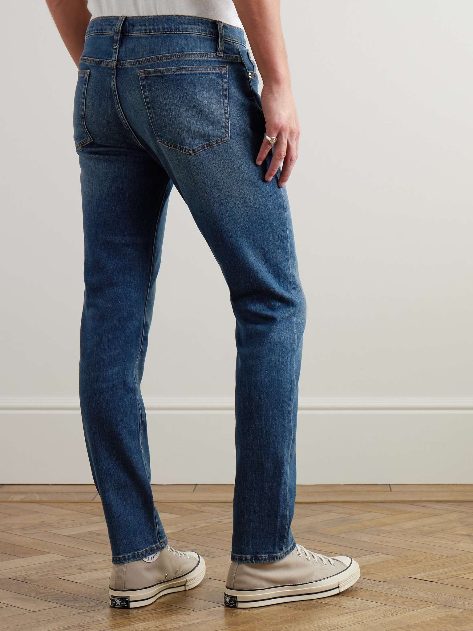 L'Homme Slim-Fit Dry Denim Jeans - 5