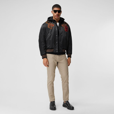 Burberry Varsity Graphic Satin Bomber Jacket outlook