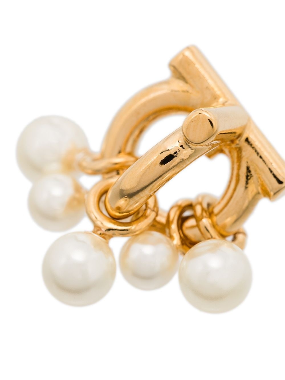 Gancini pearl-embellished stud earrings - 4
