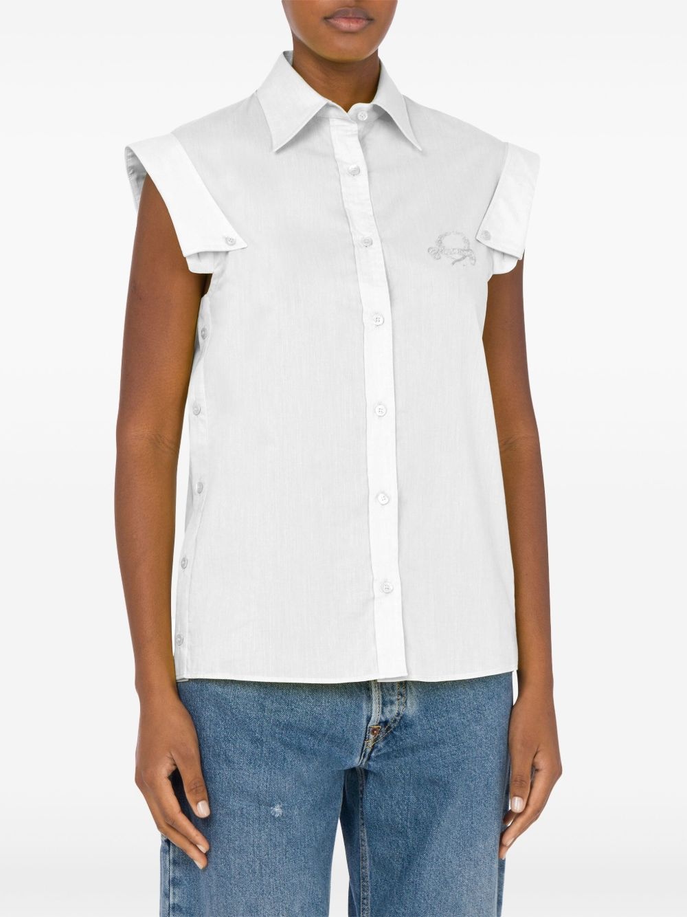 embroidered-logo shirt - 2