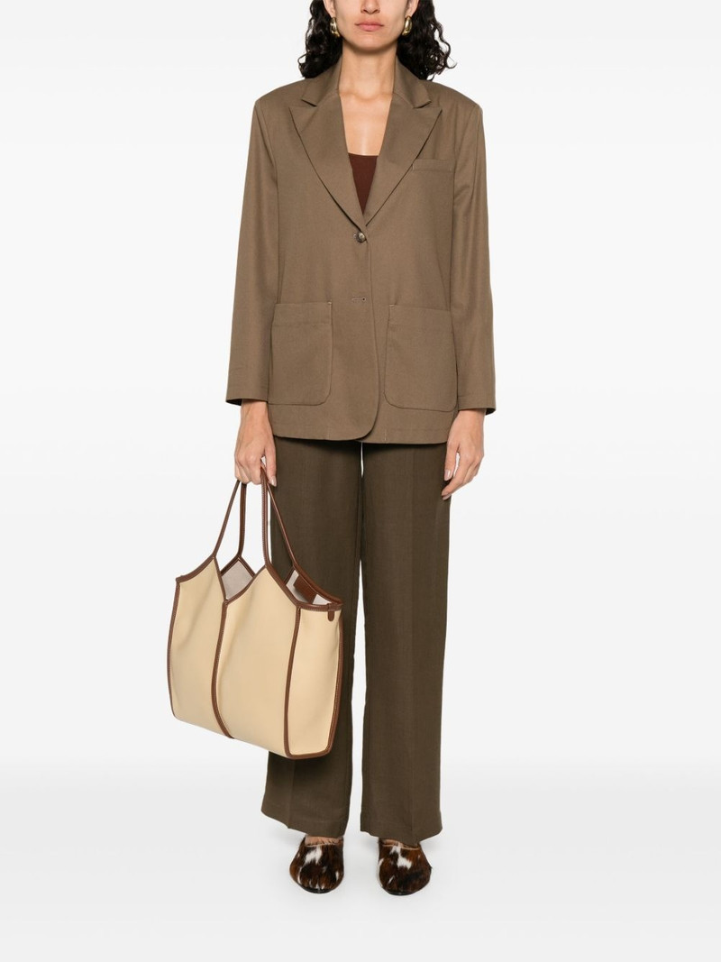 EMPORIO ARMANI gabardine-weave blazer outlook