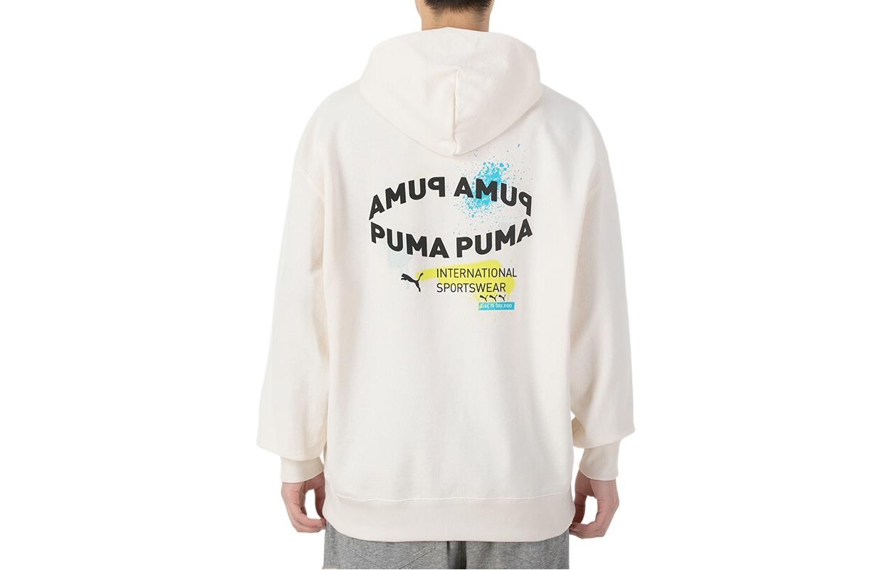 Puma Oversize Trend Graphic Logo Hoodie 'White' 536061-65 - 2