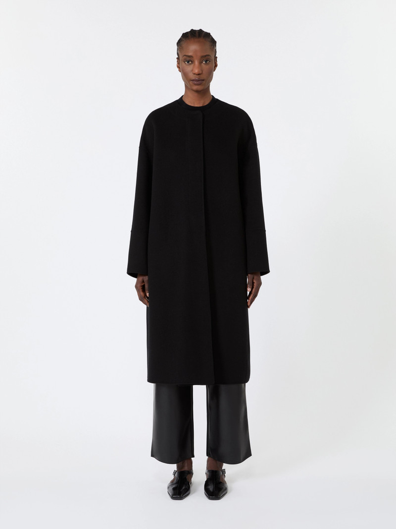 ELODIA Double wool broadcloth coat - BLACK 3