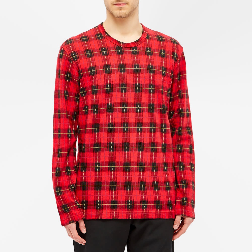 Comme des Garcons Homme Plus Long Sleeve Tartan Tee - 3