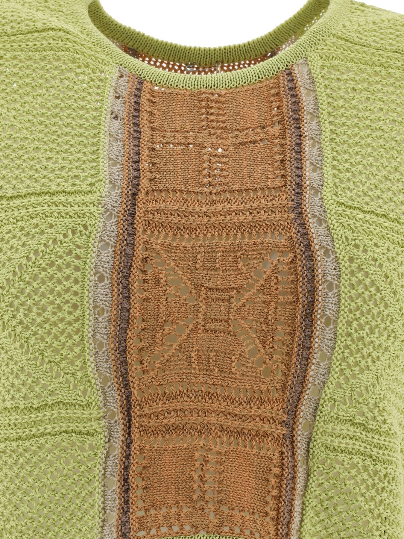 7g Crochet Knit Tops Green - 3