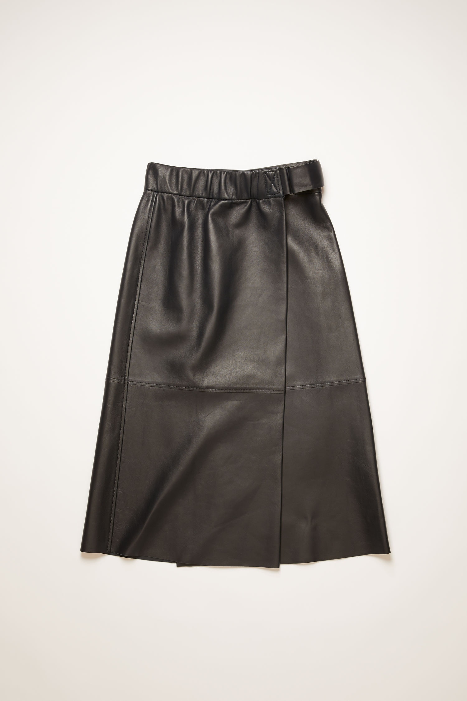 Leather wrap skirt midnight blue - 1