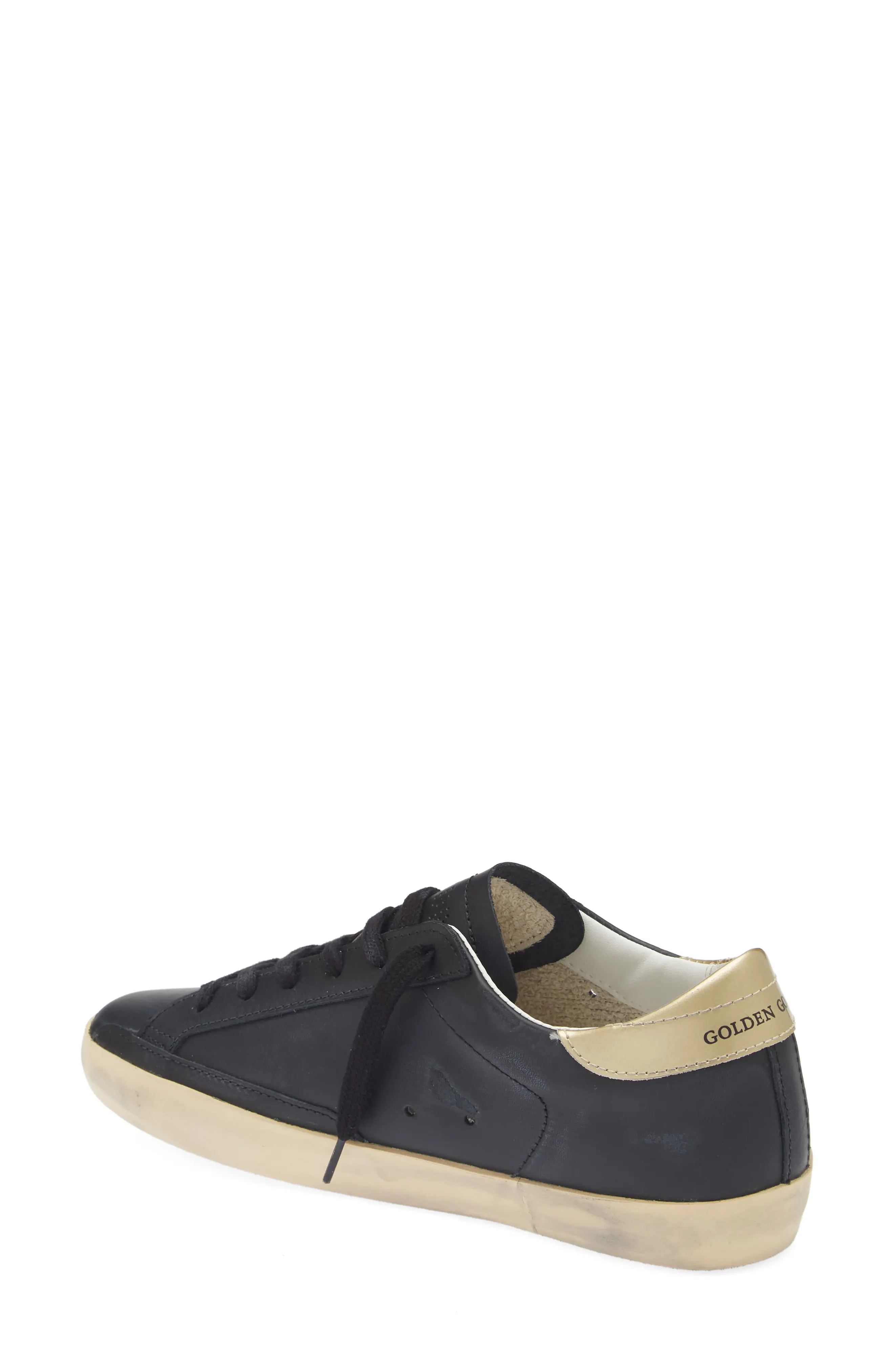 Super-Star Sneaker in Black/White/Gold - 2