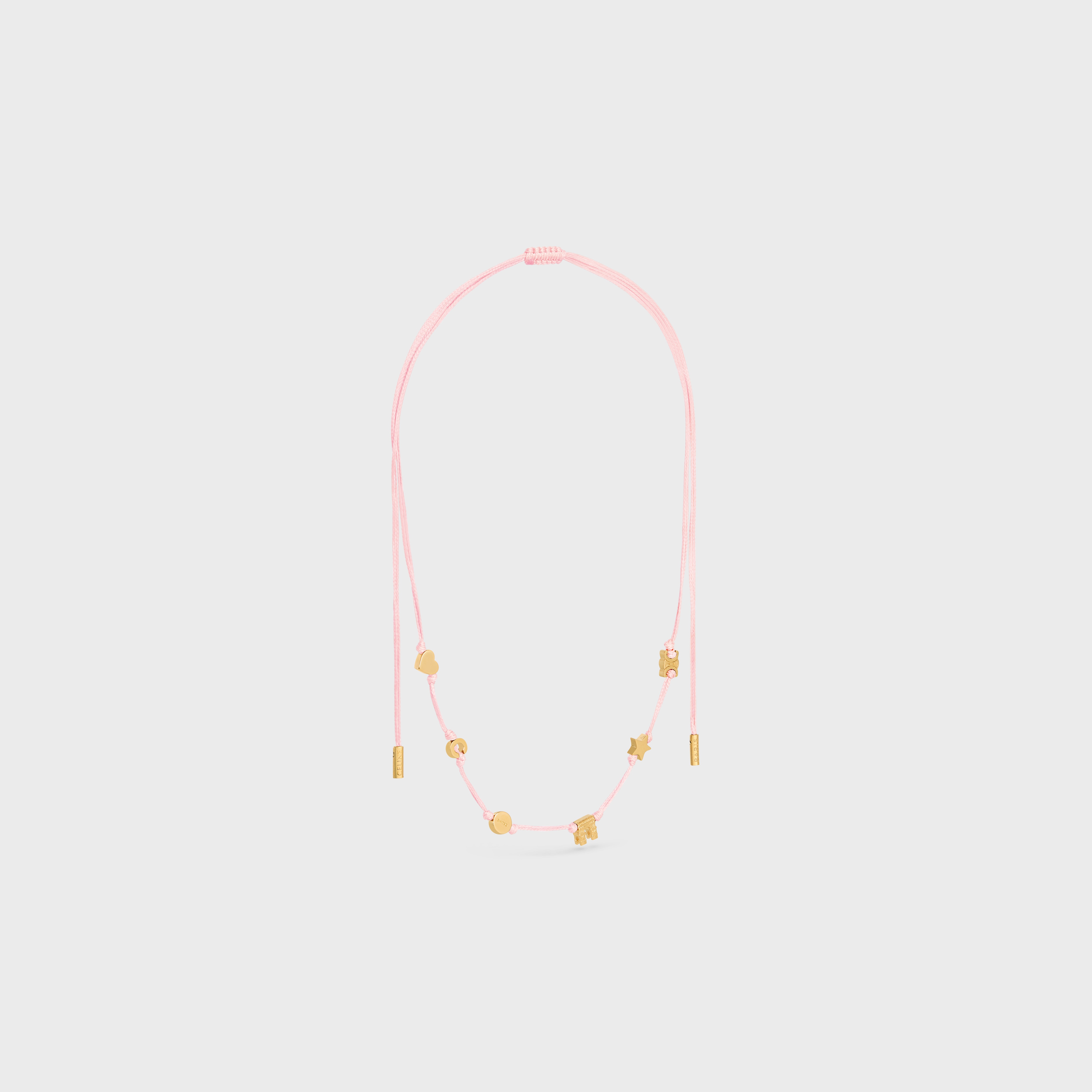 Celine Plage Multi Necklace in Brass with Gold Finish and Polyester - 2