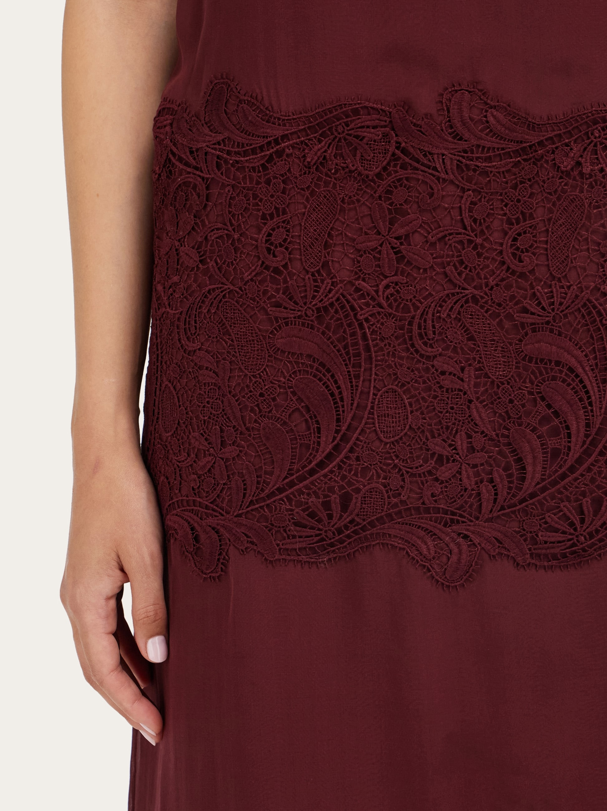 Silk dress with drape detail - 6
