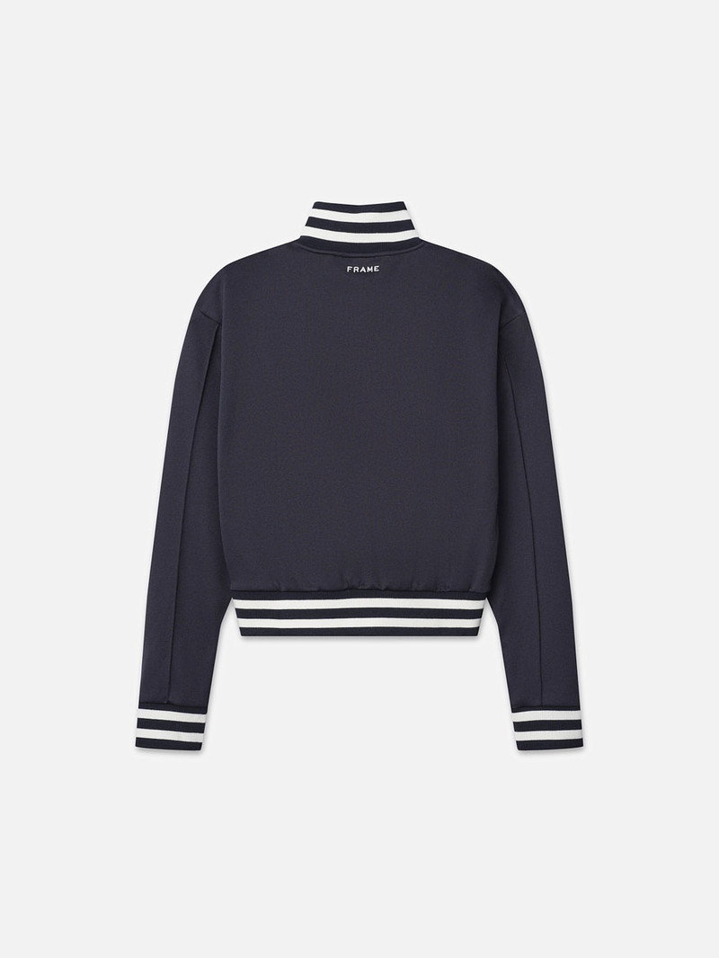 FRAME Ritz Women's Track Suit Jacket in Navy outlook