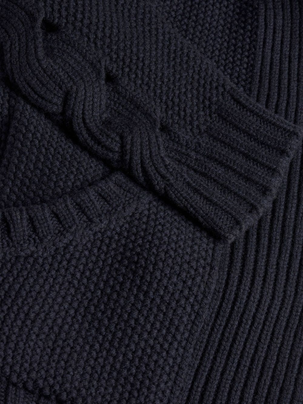 hooded cable-knit cardigan - 6