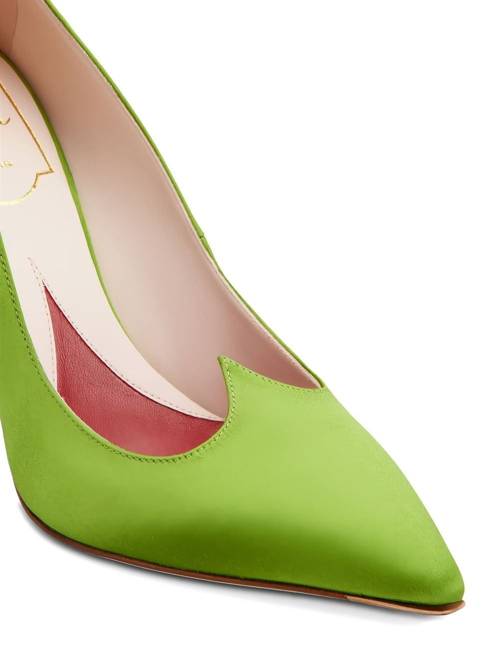 100mm heart-shaped satin pumps - 5