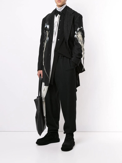 Yohji Yamamoto drop-crotch wool trousers outlook