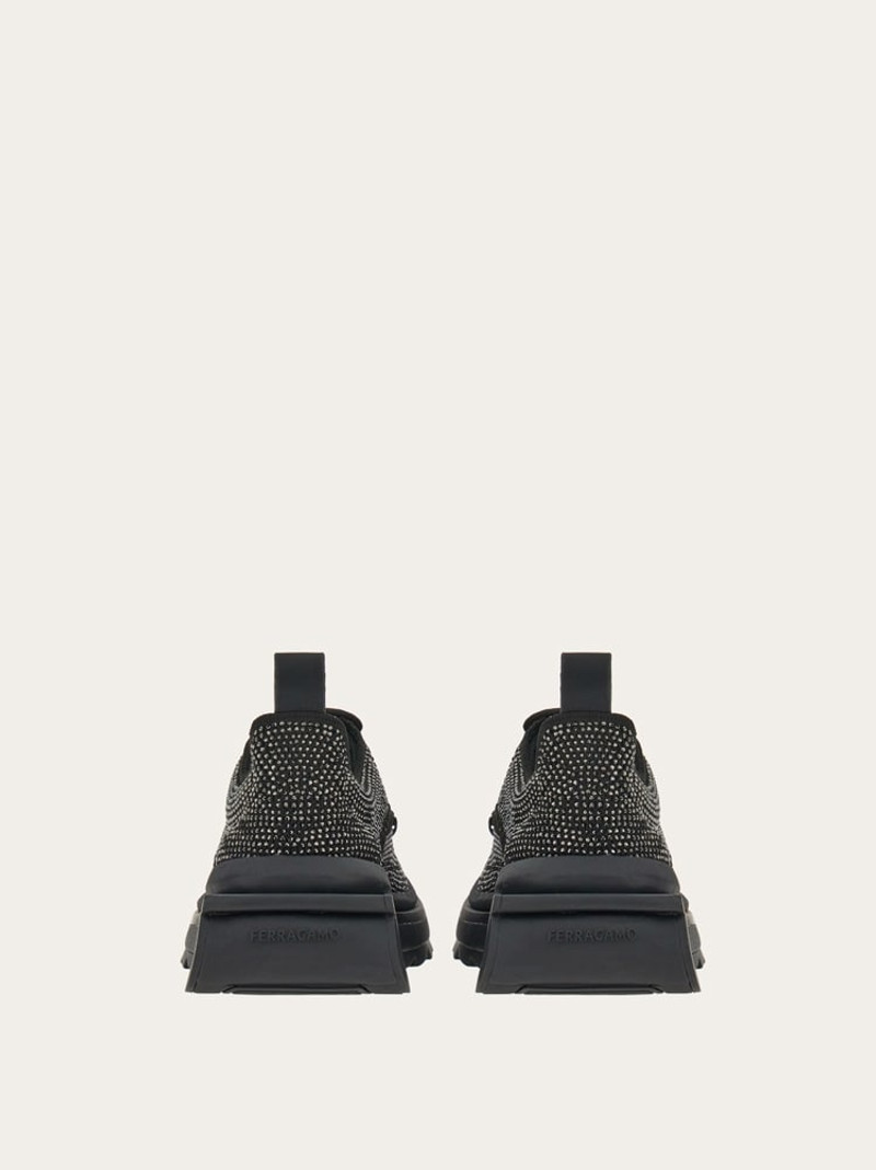 FERRAGAMO RUNNING SNEAKER WITH CRYSTALS outlook