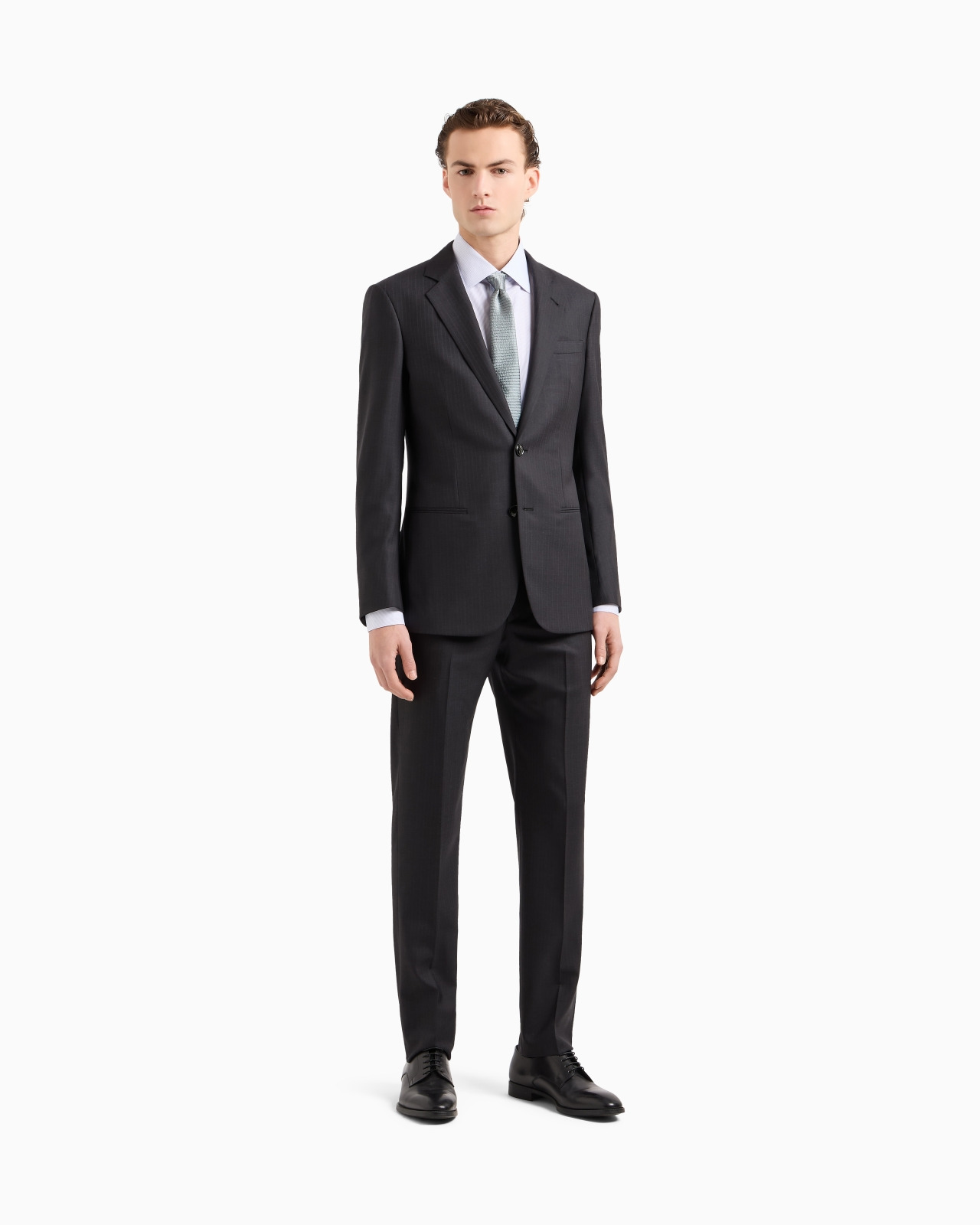 MANHATTAN LINE PINSTRIPED VIRGIN-WOOL SINGLE-BREASTED SUIT - 2
