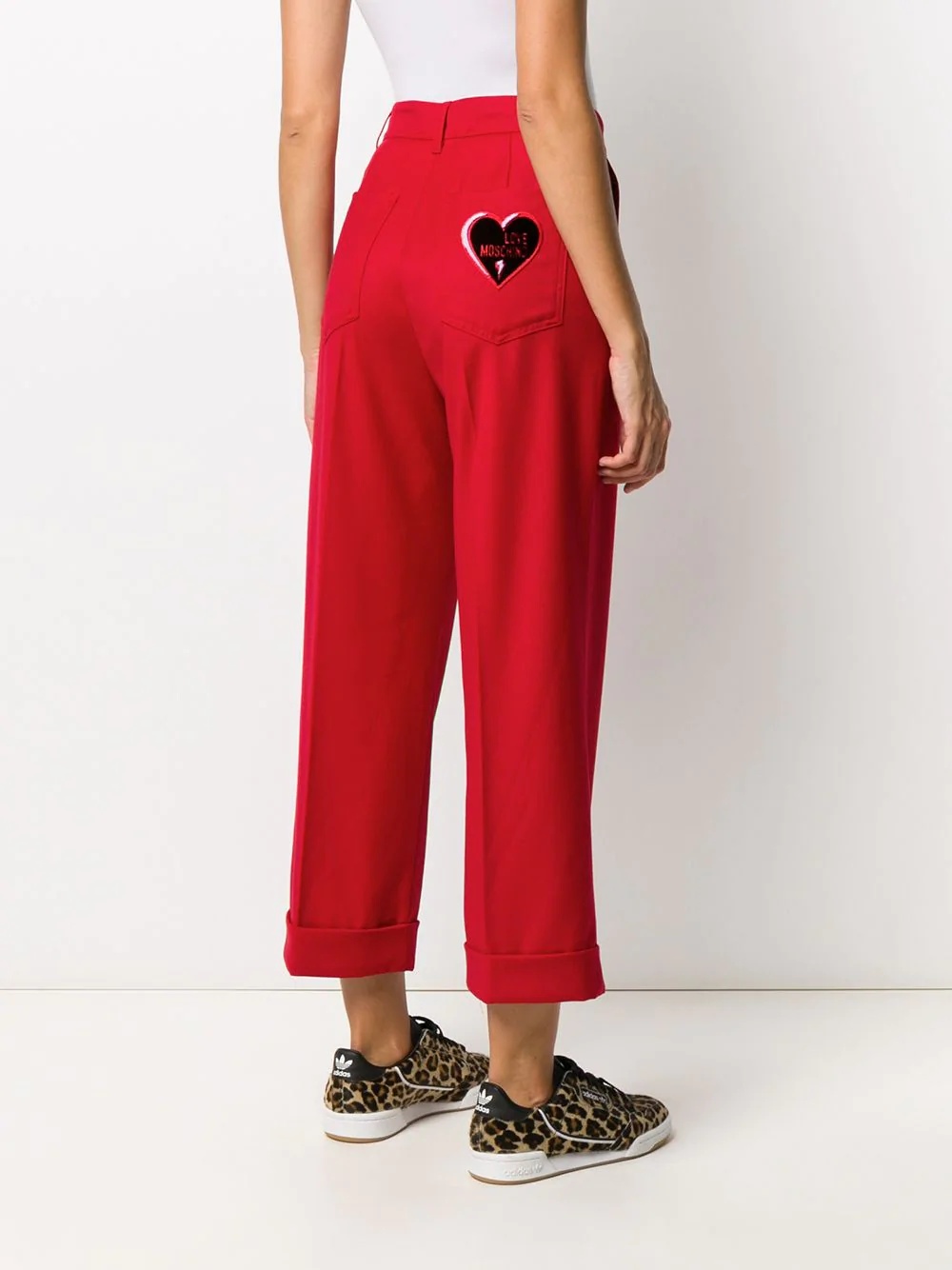 wide leg cropped trousers - 4