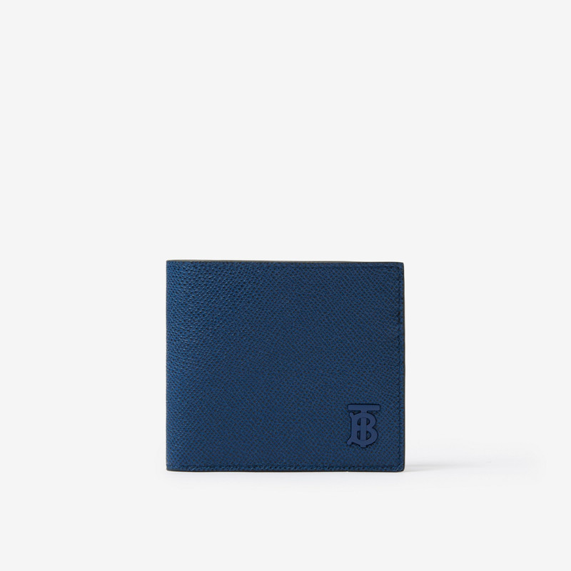 Grainy Leather TB Bifold Coin Wallet 1