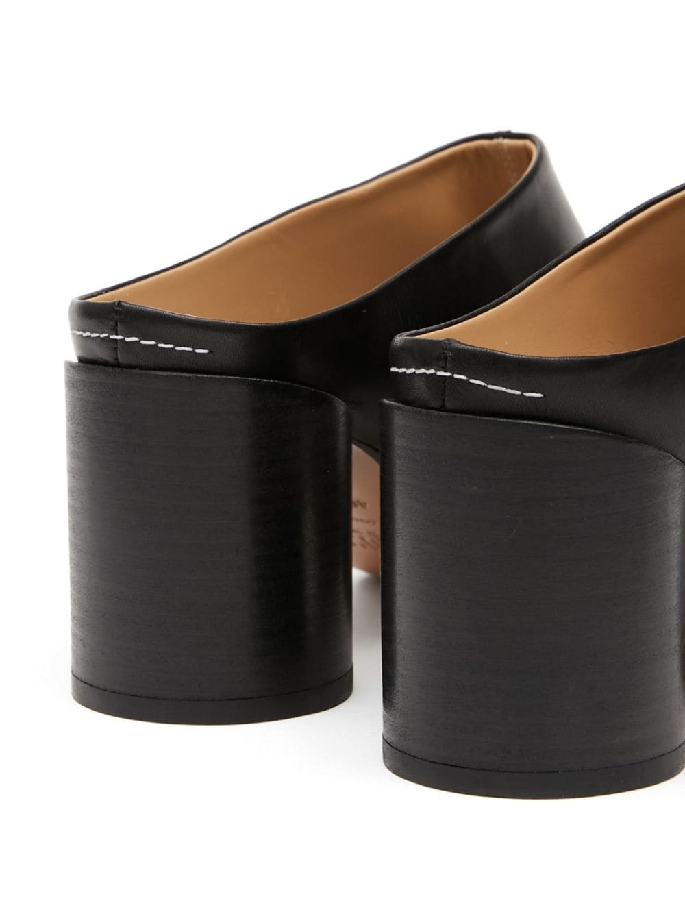 70mm leather mules - 5