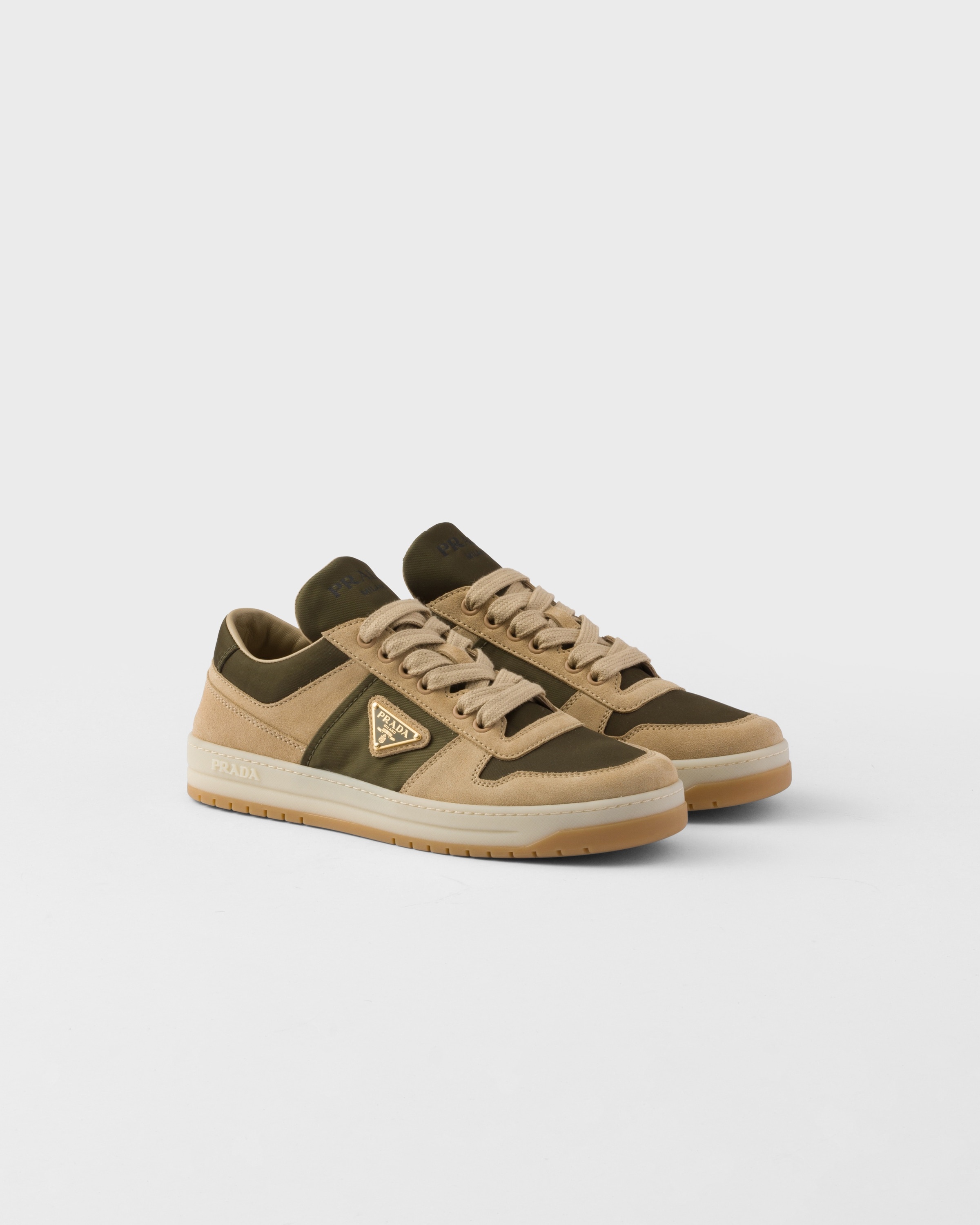 Downtown suede and Re-Nylon sneakers - 1