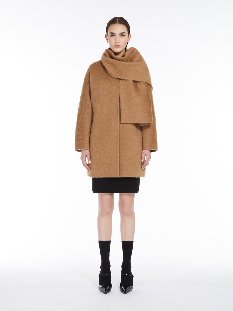 FIUMANA Alpaca and wool jacket with scarf 3