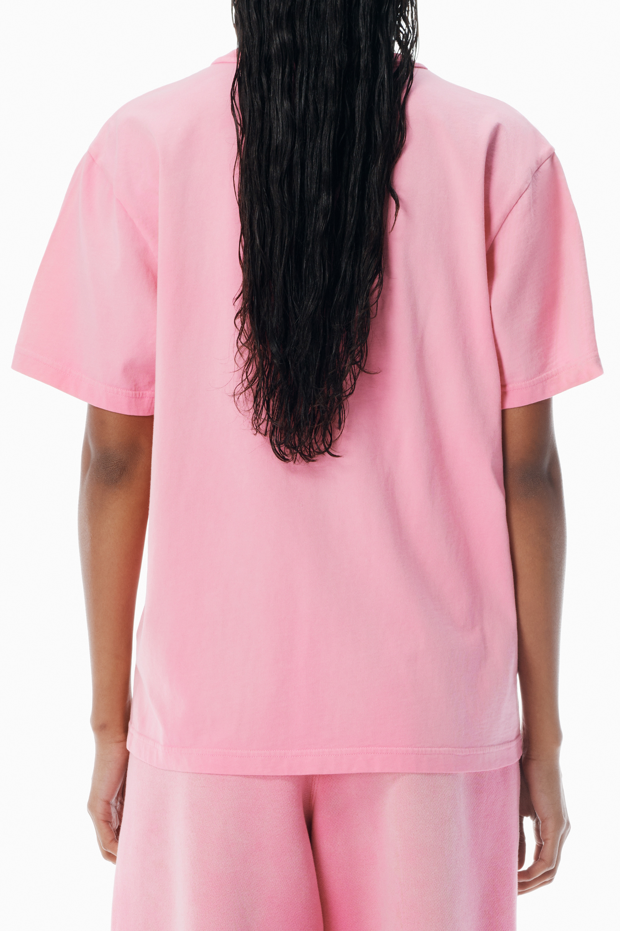 Pink Cotton-Jersey Logo Tee - 3