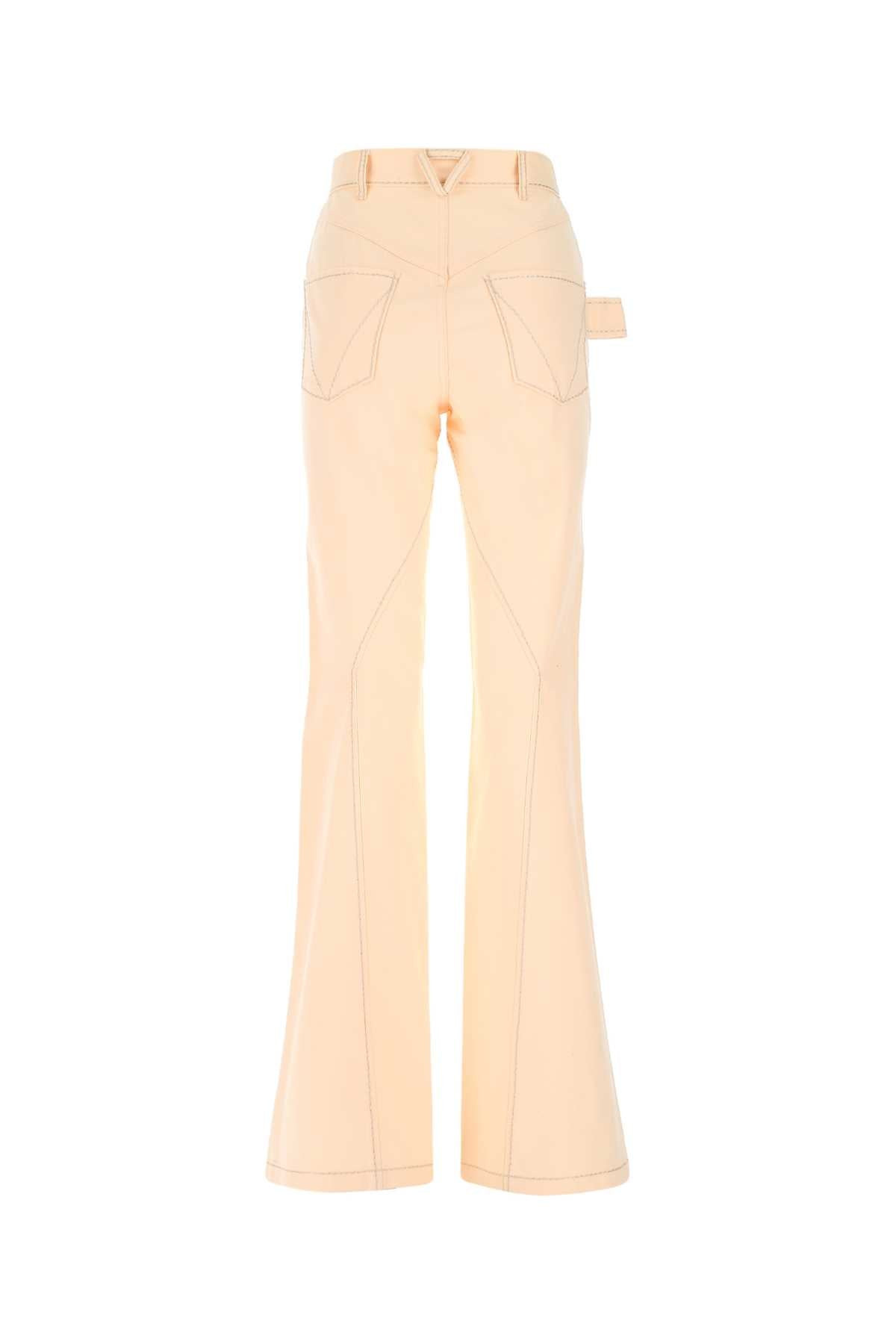 Bottega Veneta Women Peach Cotton Wide Leg Pant - 2