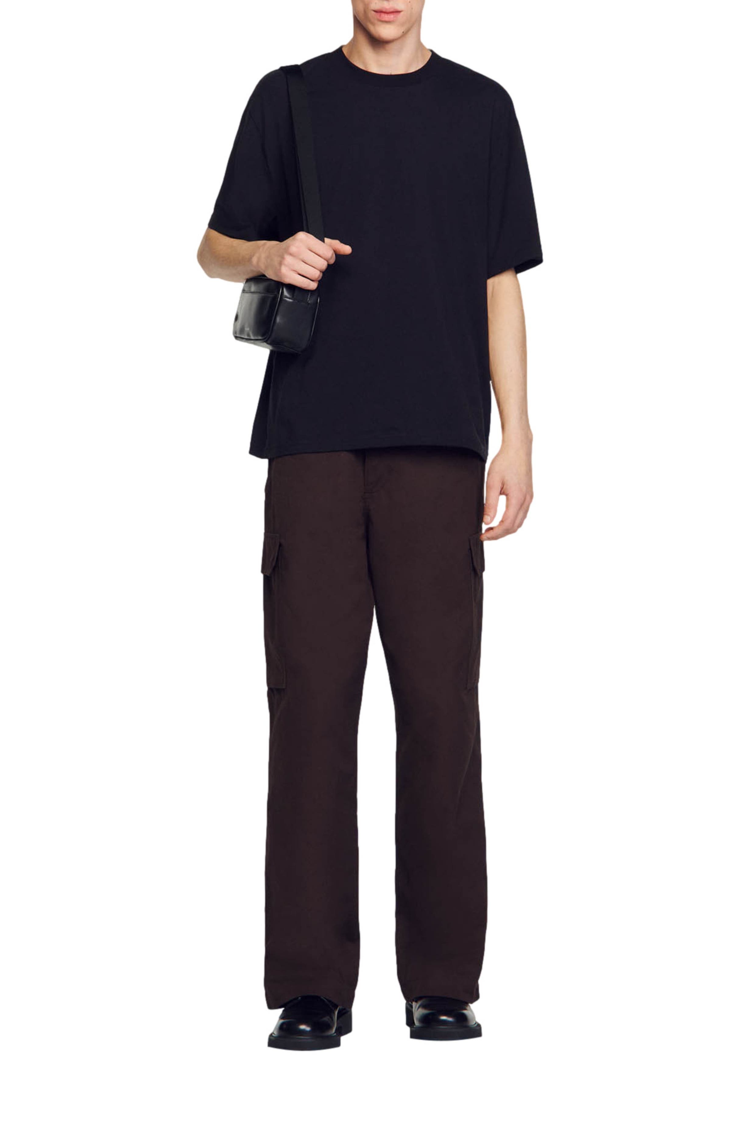 SANDRO Oversized T-shirt in Black at Nordstrom - 5