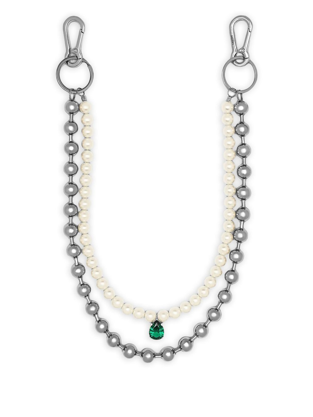 pearl-embellished key chain - 1