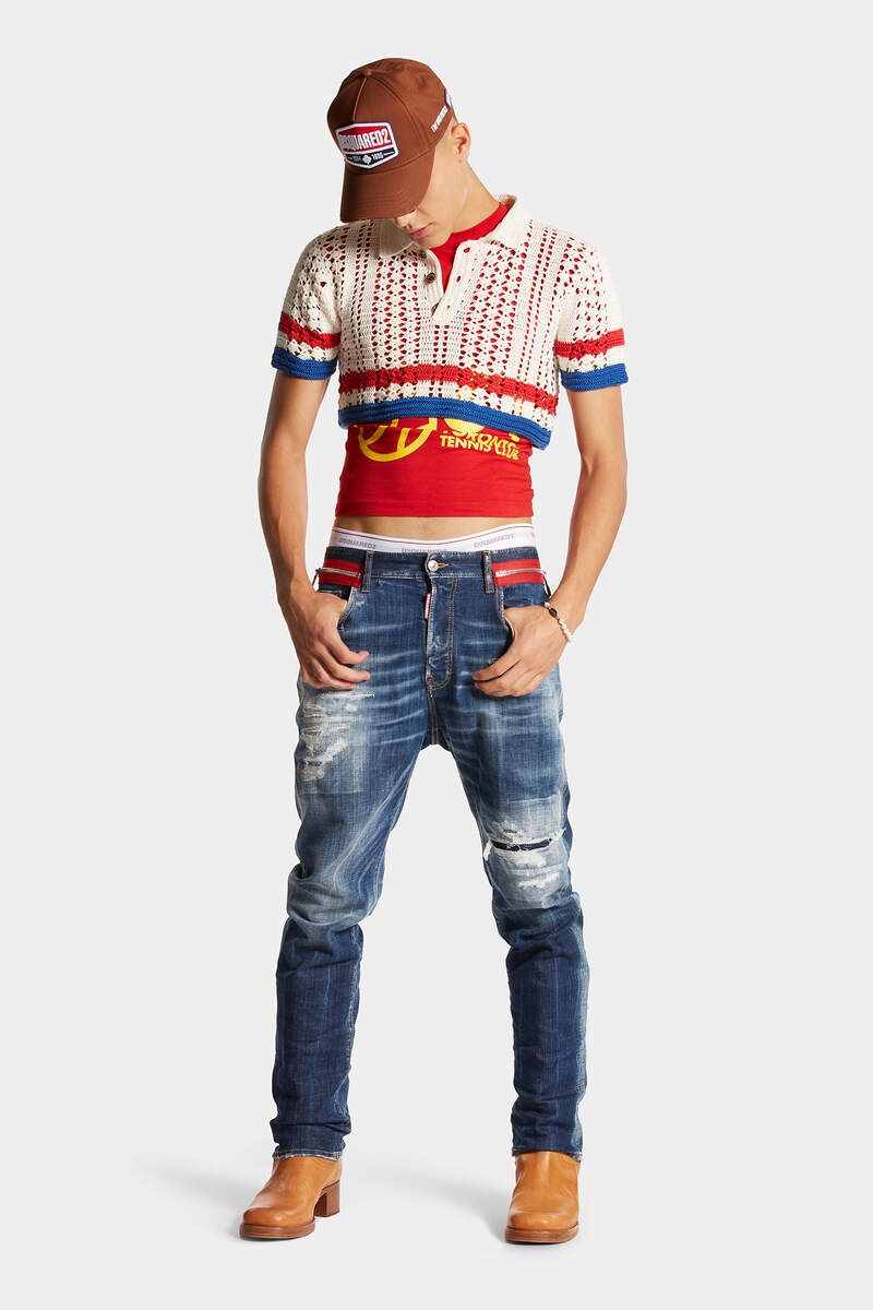 DARK RIPPED CAST WASH 642 JEANS - 3