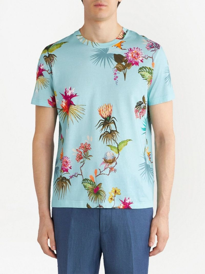 Etro all-over graphic-print T-shirt outlook