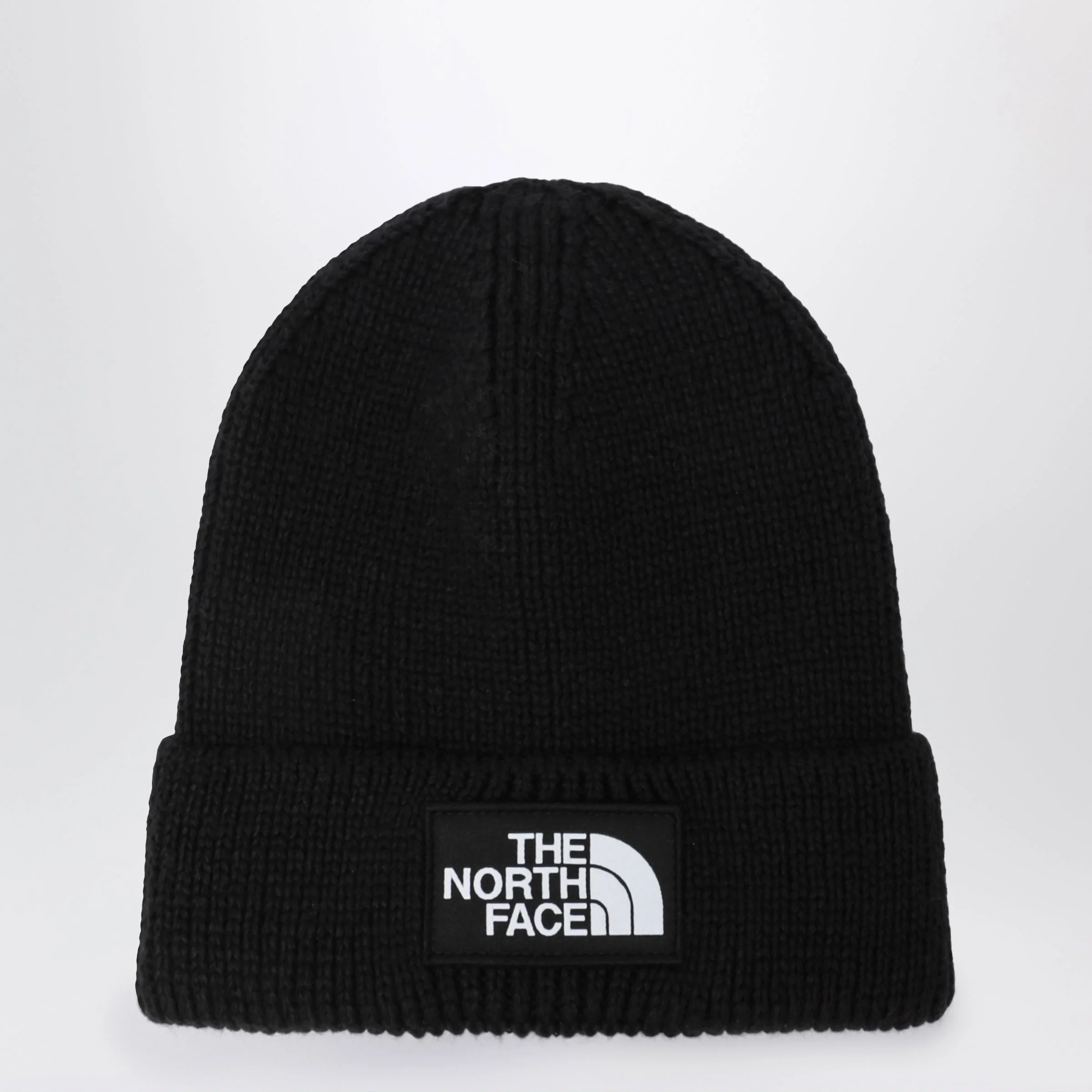 Black beanie with logo patch - 1